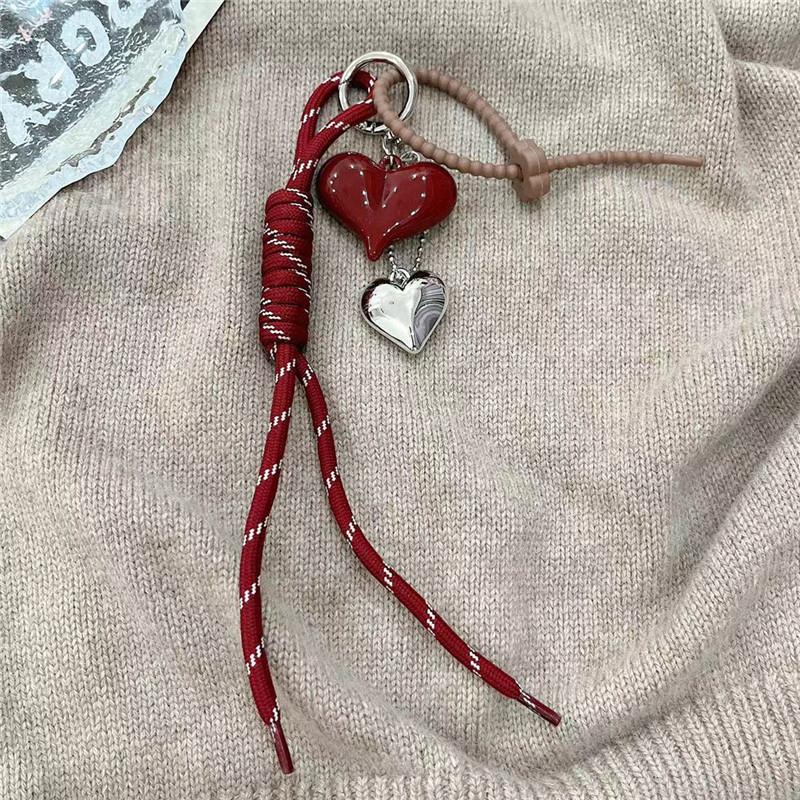 

Брелок с подвесками в виде бантиков и сердечек, украшение для сумки, кошелька, подвеска для ключей от машины, изысканные аксессуары для украшения рюкзака, подарки