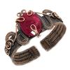 Ruby Bangle Gemstone Jewelry, 999 Copper Wire Wrapped Handmade Bangle, Latest Design Cuff Jewelry
