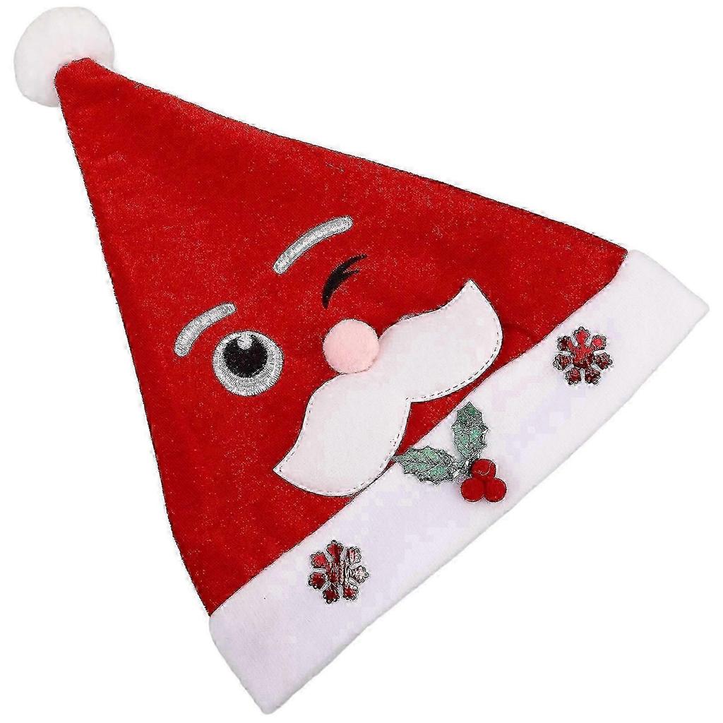 2026 Best!! Creative Christmas Hat Party Accessory Mall Red Fabric 1Set