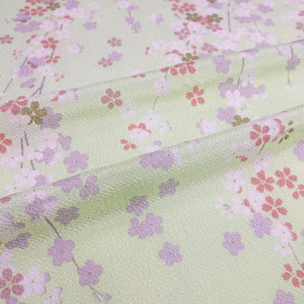 Chiyo Sakura Furoshiki 68cm Wide Rayon Furoshiki Made In Japan Uno's (Cherry Blossom) (Green) -