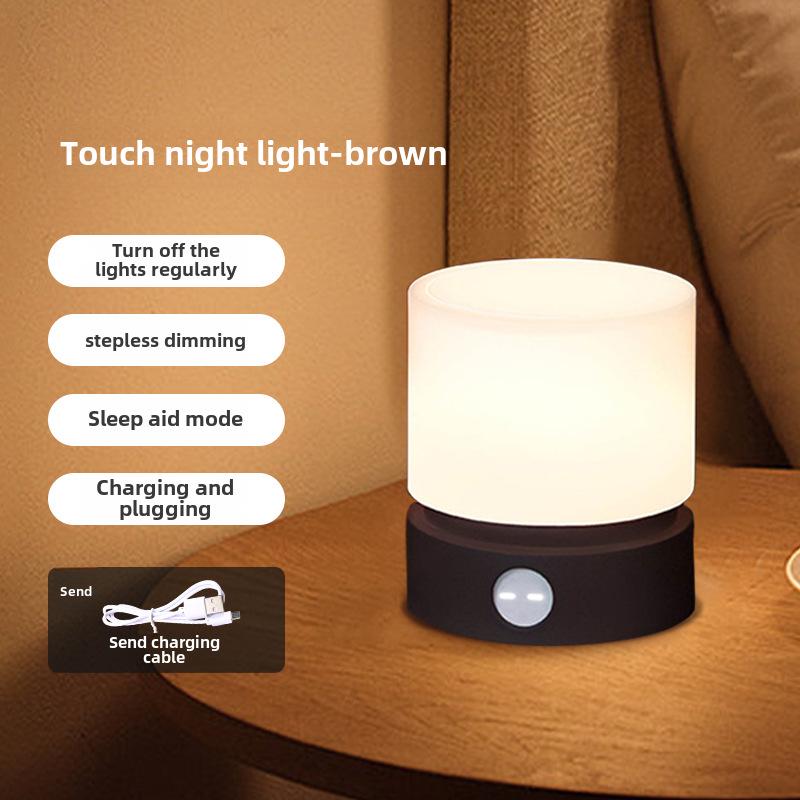Nordic Rotating Cylindrical Night Light with Breathing Mode