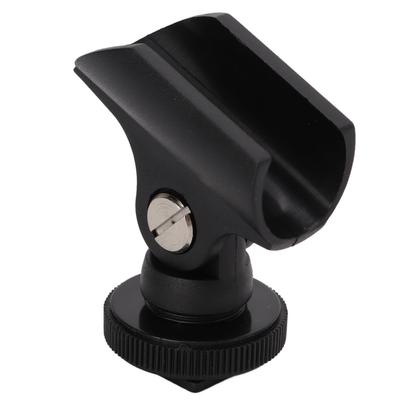 Uchwyt na mikrofon 1,95 cm Plastikowy stojak na mikrofon z gorącą stopką i otworem na śrubę 1/4 cala do lustrzanki cyfrowej