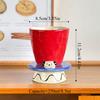 Kreskówkowy Szczeniak Ceramiczny Kubek Kreatywny Kubek na Kawę Mleko Herbatę Wodę Uroczy Dziecięcy Kieliszek Śniadaniowy Domowy Kubek na Lody