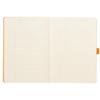 Rhodia Rhodiarama Goal Book Notebook, A5, Dotted Grid, 240 Pages, Italian Leather Cover, Rose Smoke, CF117803