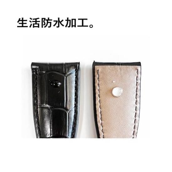 King Watch Compatible with GaGa Manuale 48mm Embossed Aftermarket [Import Original] Parts, Milano, Strap, Crocodile, White,