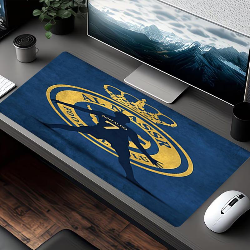 Tappetino per Mouse con Stampa di Cristiano Ronaldo, per Tastiera, Tappetino per Laptop PC per Ufficio, Uso Domestico, Decorazione Scrivania, Regalo di Compleanno Perfetto per i Giocatori