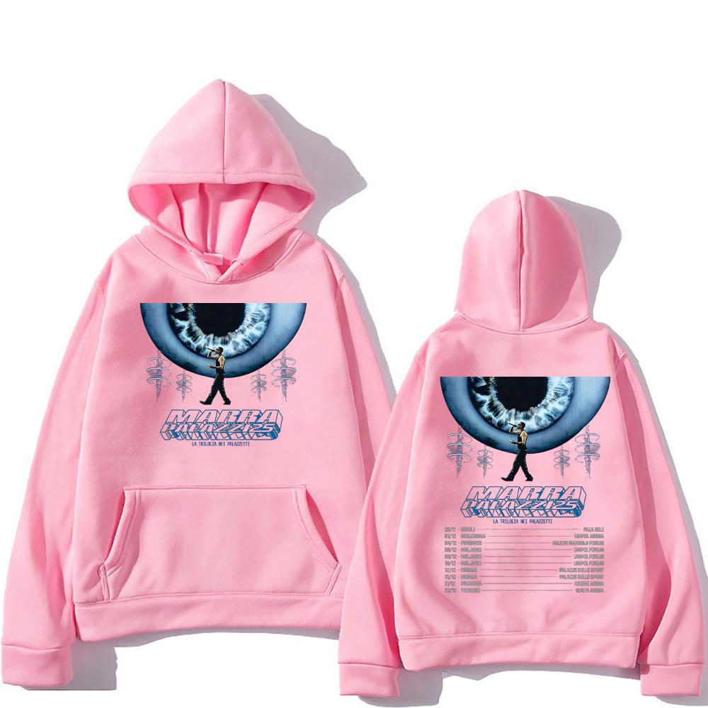 Marracash Palazzi 25 Tour Hoodies Music Lovers Gift Pullover Tops Streetwear for Autumn Winter Women Men Long Sleeve Sweatshirts