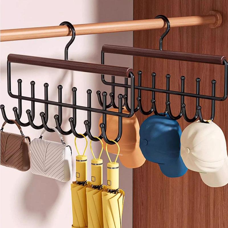 Xiaomi Wall-Mounted Metal Coat Rack Storage Box with 8 Hooks - Perfect for Hats, Towels, and Straps, Bra Hangers for Closet Organizer