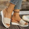 Fashion Summer Mesh Platform Slippers Women 2025 Beach Pull On Wedge Slippers for Women Solid Plus Size Woman Slides
