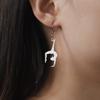 Cazador Stainless Steel Gymnast Yoga Drop Earrings Gold Color Jewelry Earrings for Women 2026 Trending Birthday Mother Day Gift