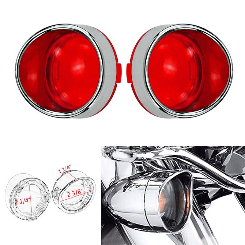 Turn Signal Light Lens Cover Visor Ring Fits For Harley Softail Touring 2000~22