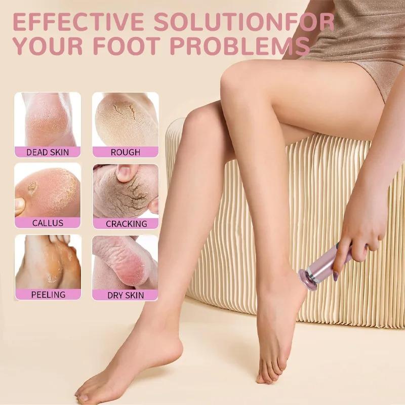 Wireless Electric Foot Callus Remover Machine Rechargeable Pedicure Tool for Dead Skin And Cuticle Removal with Replacement Sand