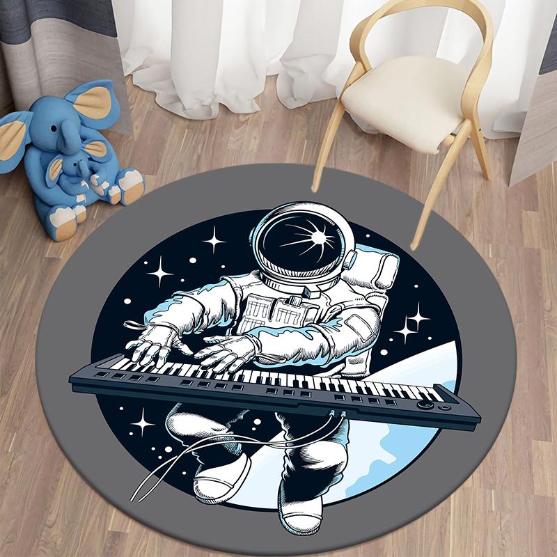 Astronaut Round Carpet for Living Room Rugs Bath Mat Area Rug Doormat Bedroom Children Carpet Alfombra Non-slip Floor Mat