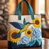 Bird Print Quilted Tote Bag - Fashion Shoulder Handbag Daily Use