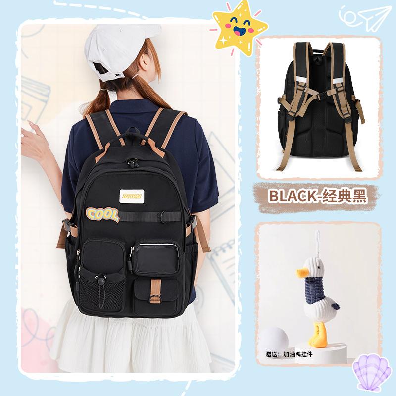 Durable Stain-Resistant Backpack for Girls,Large Capacity Travel School Bag for College,Lightweight Teen Bookbag,Back to School