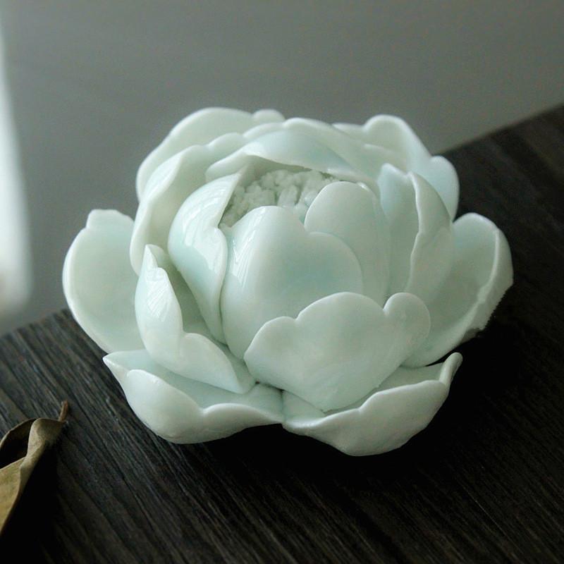 Ceramic Lotus Incense Burner Home Decor Incense Stick Holder Handmade Buddhist Aromatherapy Censer Use In Office Teahouse