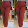 Pantaloni Casual Donna Monocolore Moda Lunghi Estivi Comodi Pantaloni al Polpaccio
