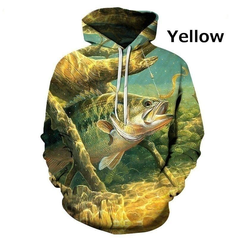 Buy New Fishing Pattern 3d Print Hoodies Sea Fish Men/Women Fashion