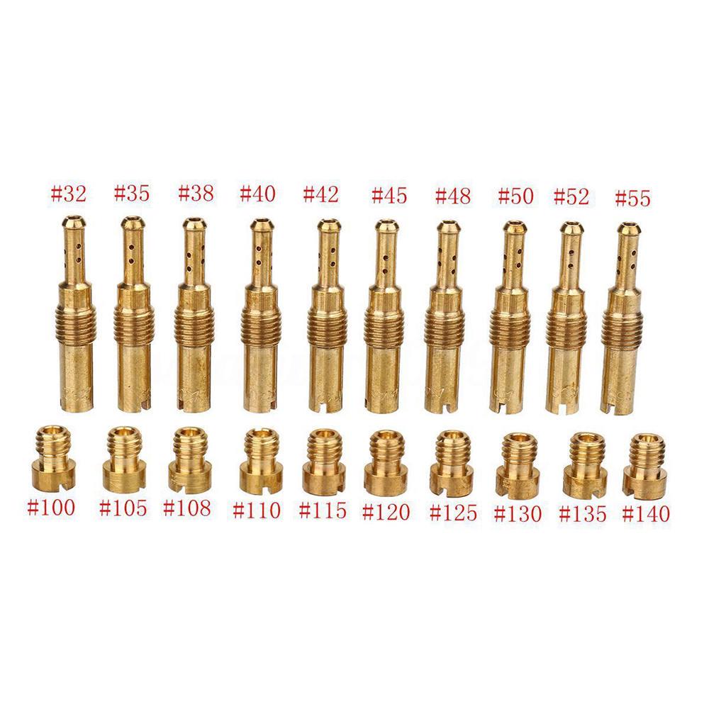 100 105 108 110 115 120 125 130 135 140 Slow Pilot Jet 32-55 Kit for PWK Keihin OKO KOSO Carb 20 Pieces Carburetor Main Jet