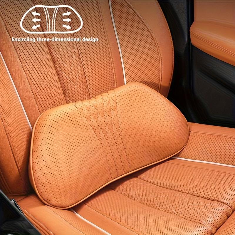 Luxury Car Neck Pillow | Nappa Leather Car Interior Decoration Accessories, Headrest, Seat Cushion, Neck Support Pillow, Comfortable and Breathablel