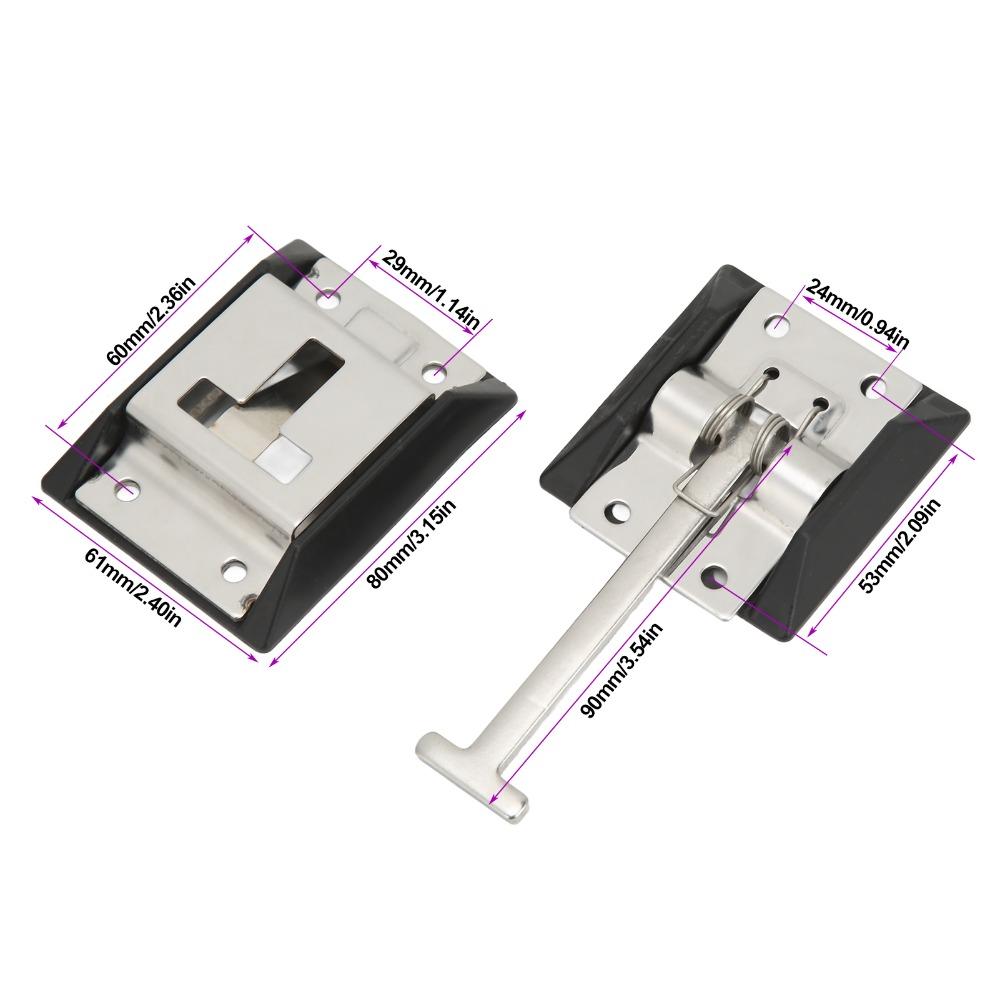 with Screws 304 Stainless Steel Trailer Door Holder Silver Heavy Duty Door Latch T-Style Catch RV Door Holder Travel Trailers