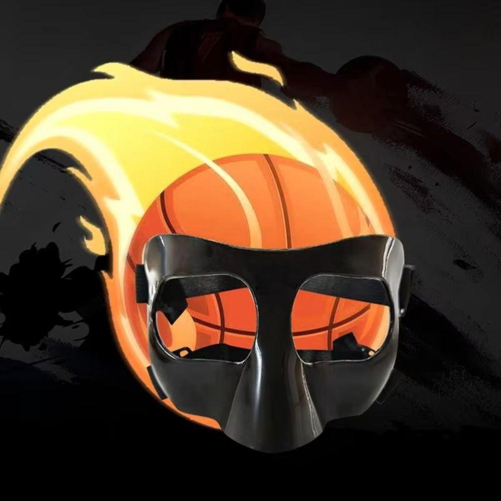 Black Basketball Adults Mask Elastic Strap Face Nose Protector Basketball Nose Guard  Basketball