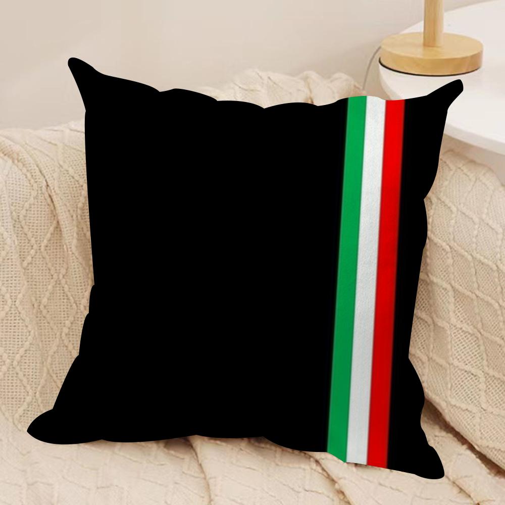 IIitalian Flag Cushion Cover Soft Plush Fabric DoubleSided Printed Sofa Cushion Cover for All Seasons Home Decor Gift