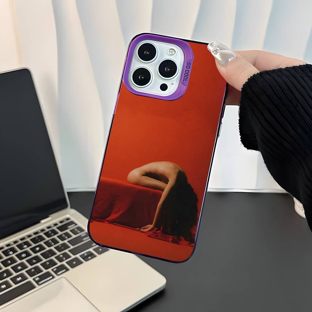 

Чехол для телефона Rock Bad O-Omens Для iPhone 17,16,15,14,13,12,11,Mini,Pro,E,SE4,XS,MAX Фиолетовый Конфетный Матовый Чехол iPhone14Plus