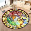 1PC Cute PokemonEevee Charizard Print Round Rug Living Room Bedroom Decor Indoor Floor Mat Decor Carpet for Teens  Adult Gifts