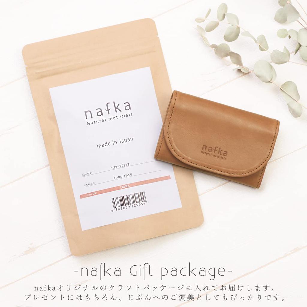 Nafka Women's Genuine Leather Mostro Business Card Case with Large Capacity and Dividers, Made in Japan [NFK-72113] (Light Green)