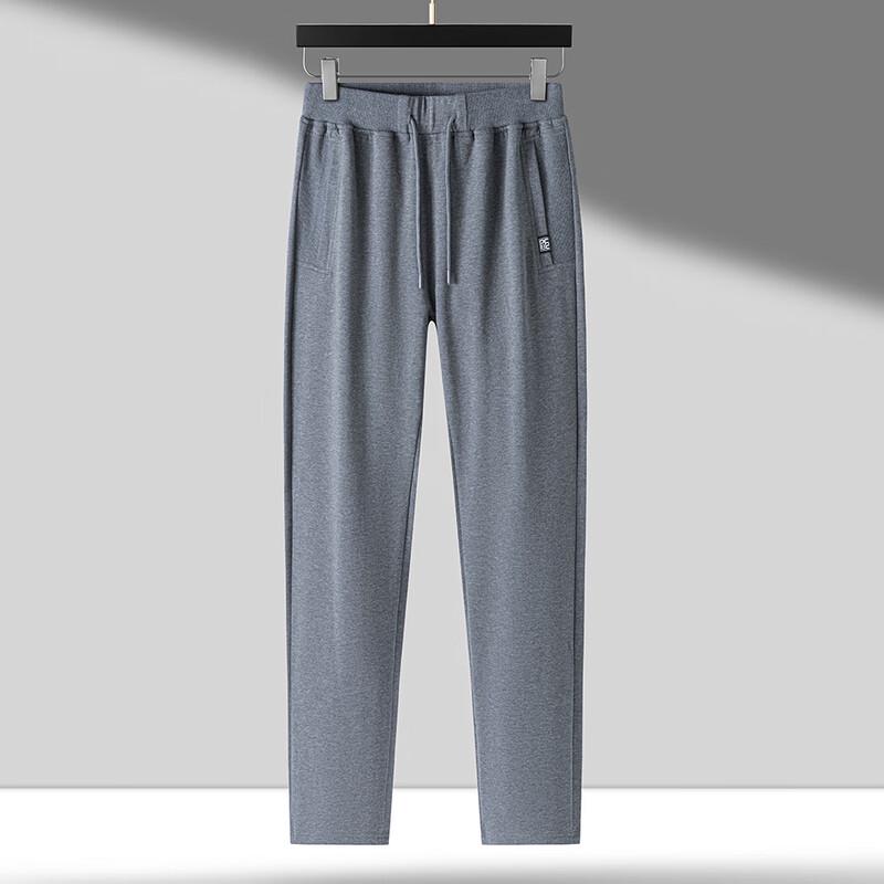 Men s Plus Size Cotton Blend Elastic Waist Casual Straight Leg Pants 6XL