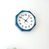 KATOMOKU Muku Clock 12 Octagonal Blue Wall Clock Sweep Movement km-97BLRC8 30.0cm (Radio-controlled Clock)