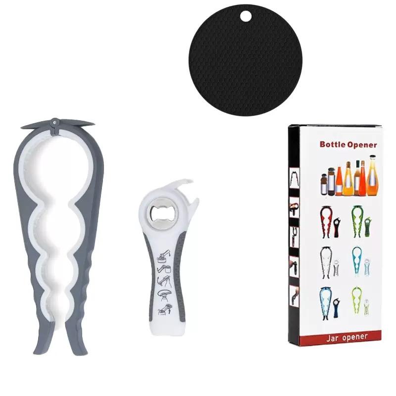 HOMZY Can Opener Multi Functional Four In One Beverage Bottle Opener Cap Twister Four Position Can Opener Anti Slip Cap Twister