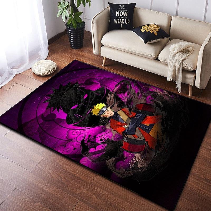  Naruto Anime Carpet Cloud Akatsuki Anime Rug for Boy's Gaming Room Decor Non Slip Style E-sports Swivel Chair Floor Mat