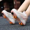 Unisex Button Extension 4 Wheel Roller Skates Shoes New Sneakers With Wheels For Boy Girls Skating Skates Shoes With Wheels