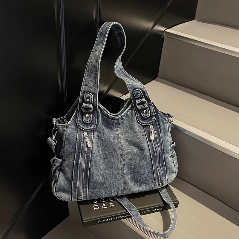 Borsa alla moda da donna 2026 Nuova Borsa a tracolla in denim coreana All-matching a spalla singola di grande capacità