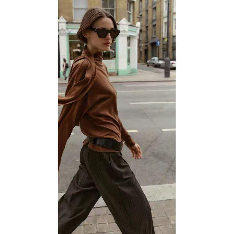 Za New Fall Women's Clothing 2025 Fashion Wind round Neck Loose Bow Long Sleeves Thin Knitwear 5536121