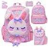 Smiggle Sac à dos moyen pour enfants Design Lapin de dessin animé Sac d'école léger Élèves de CP-CE1