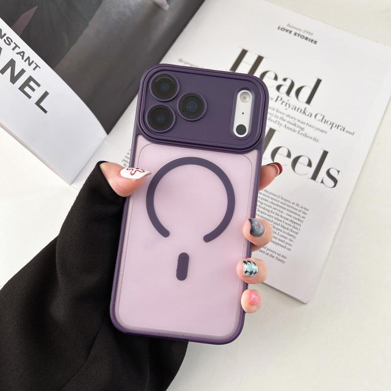 iPhone 17 Pro Max Solid Color Matte Photo Frame Case - Skin-Feel Protective Cover for Apple 14PM, 15PM, 16PM.