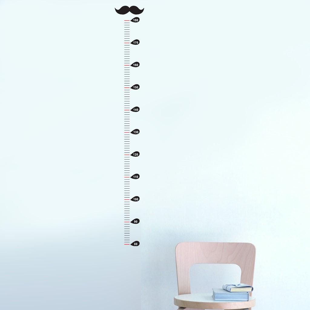 (Nikita) Baard Kids Hoogte Grafiek Muur Sticker Home Decor Cartoon Hoogte Heerser