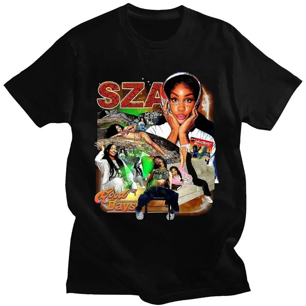 Rapper SZA CTRL X SOS Album Print T Shirt Women Vintage Punk Hip Hop Harajuku Girl's TShirt Fashion Casual T-Shirt Female Top