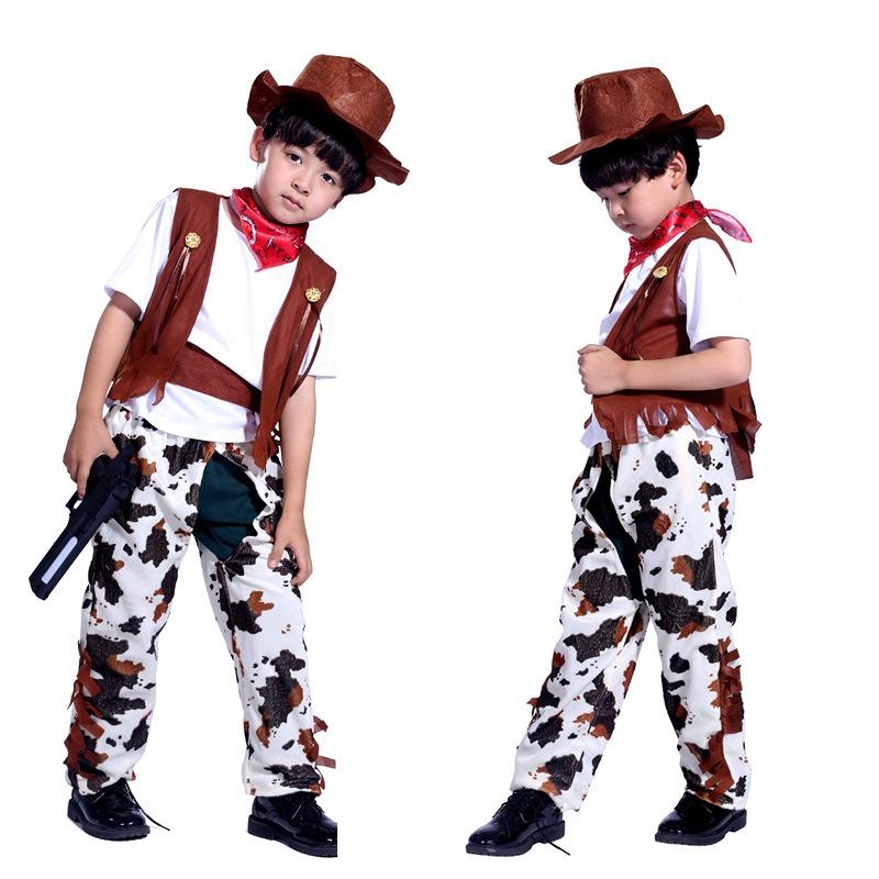 Halloween Children's Day Costume, Western Cowboy Children's Stage Costume Party Costume