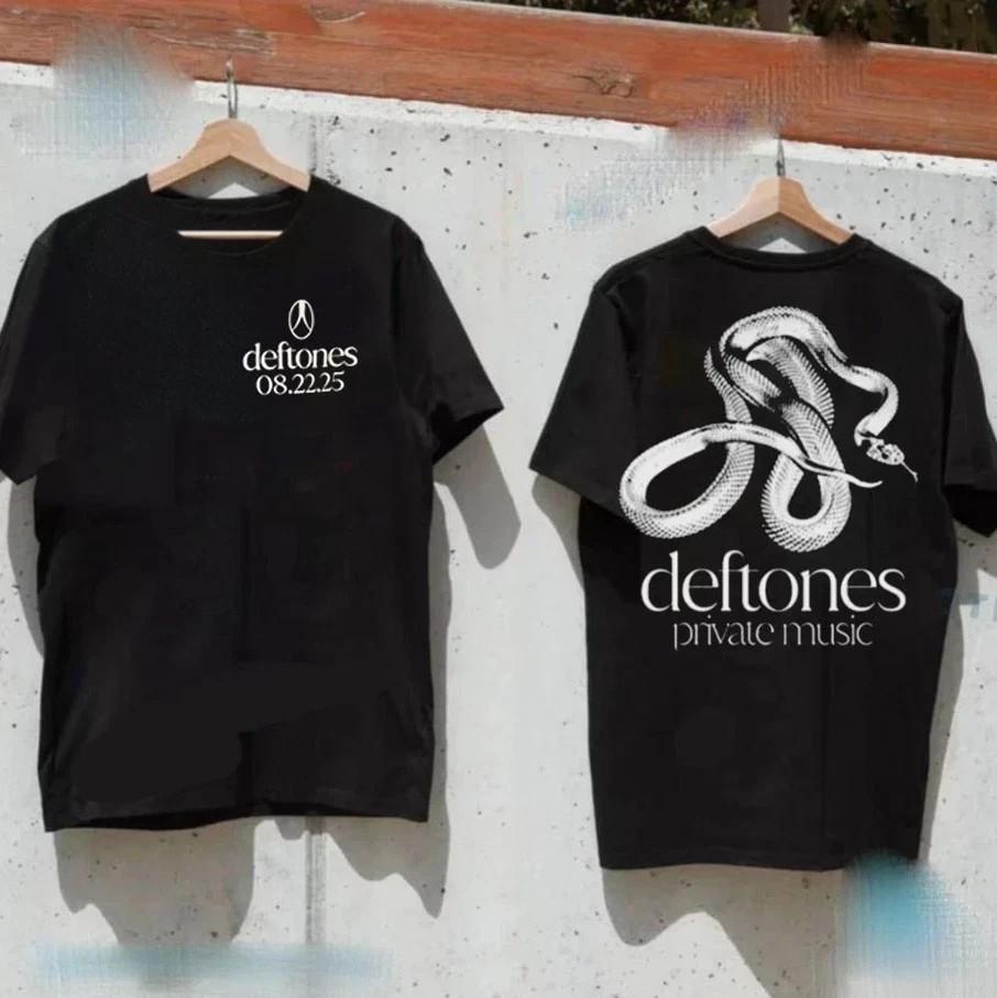 Deftones Private Music 2025 Двусторонний Перепечатка S-4XL Унисекс Футболка S