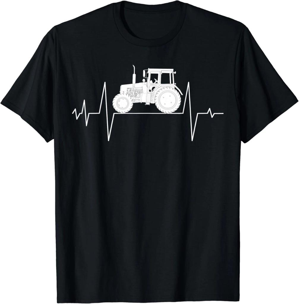Tractor Agriculture Farm Farmer Heartbeat Gift Unisex T-Shirt