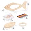 Fine Motor Training Wooden Fishbone Toy With Method Color Recognition Activity For Preschool Learning And Play