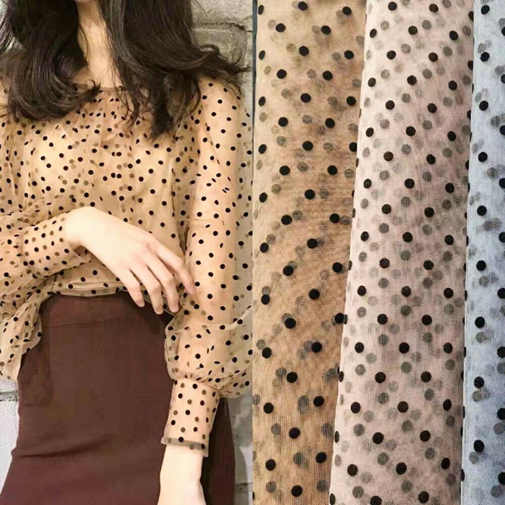 Polka Dot Tulle Spotted Mesh Net Soft Stretch Fabric High Quality for DIY Handmade Craft Sewing Apparel Dress
