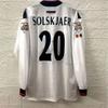 Kırmızı Şeytanlar retro uzun kollu forma MU iç saha retro futbol futbol forması