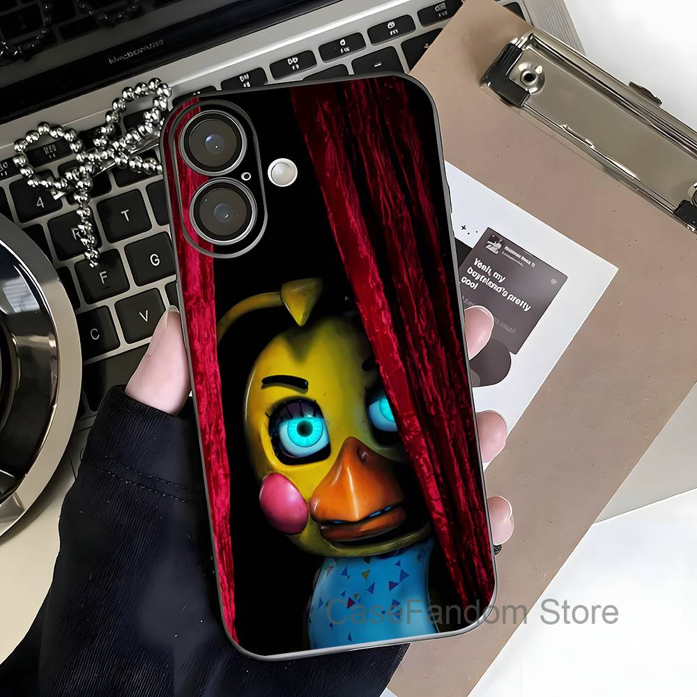 Cute F-FnafS For iPhone 17,16,15,14,13,12,11,Pro,Max,Plus Transparent Gray Phone Case Magnetic Wireless Charging
