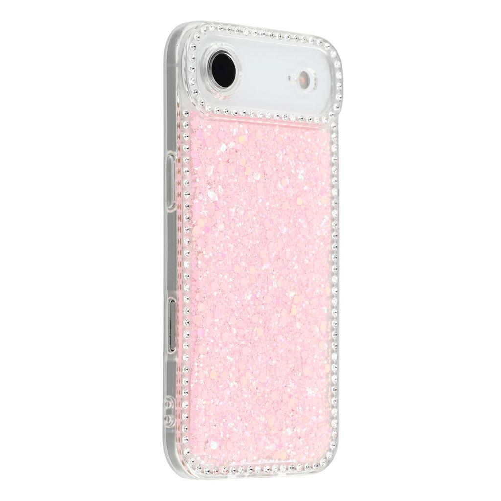 For iPhone 17 Air Case Rhinestone Edge Glitter Epoxy TPU Phone Cover
