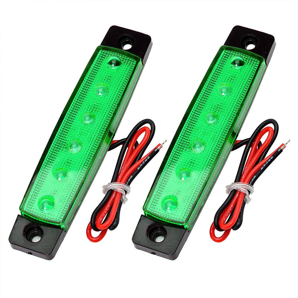 2PCS 6LED Truck Side Lights Cars Trailers LED Light Side Marker Clearance Lamp 12V/24V RV Front Rear Signal Trucks Lamp